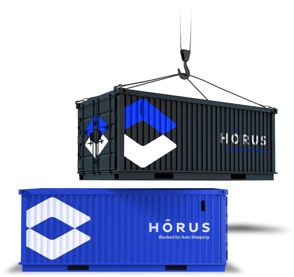 Contêineres com a marca Hórus